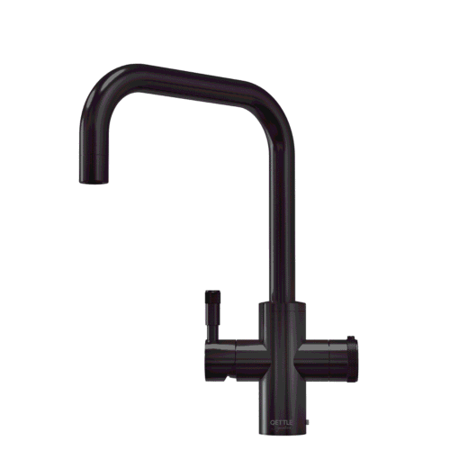 QETTLE Q9402BLKPV Signature Modern 4-In-1 Boiling Water Tap Square Spout - Black