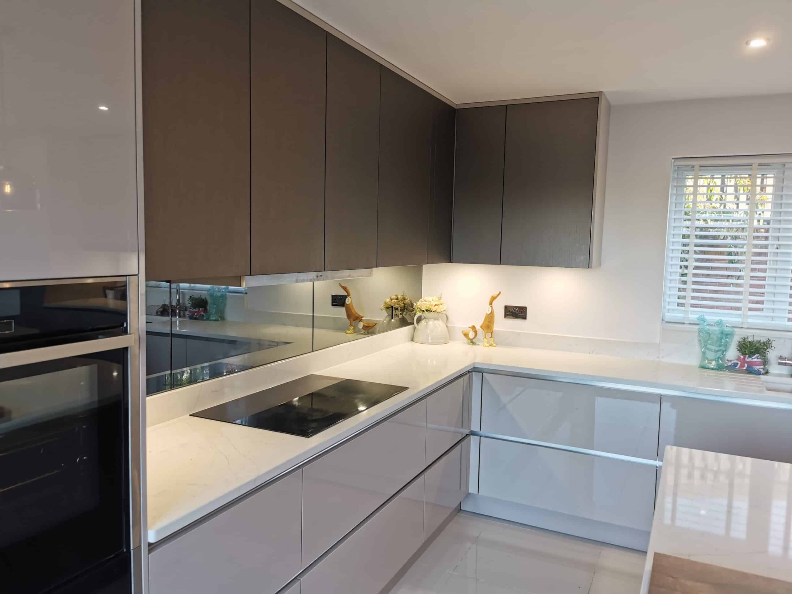 Kitchen Craft Design - Cashmere Glass Handleless Kitchens - Heath