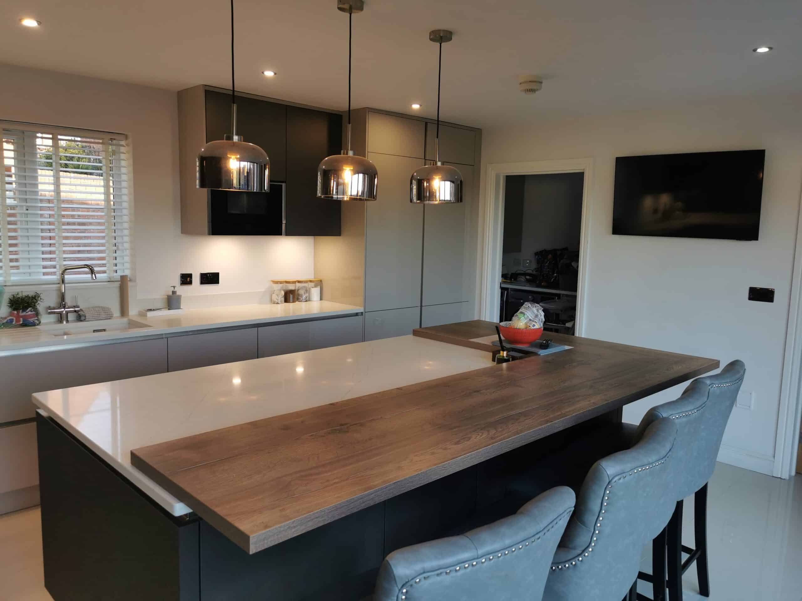 Kitchen Craft Design - Cashmere Glass Handleless Kitchens - Derbyshire