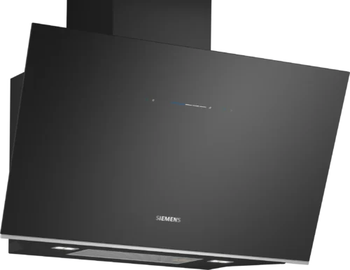 Siemens studioLine - LC91KLT60B iQ700 Wall-mounted cooker hood 90 cm clear glass black printed, Black